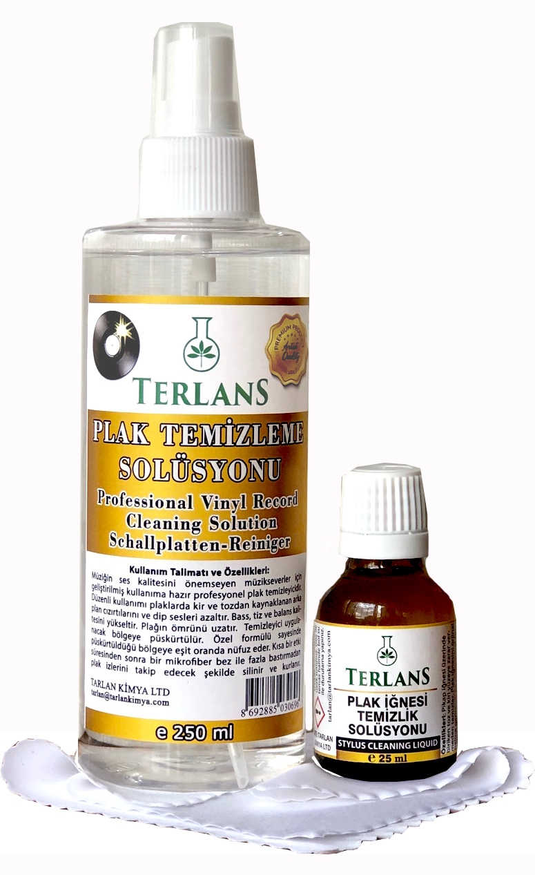TERLANS Retro Plak ve İğne Temizleme Bakım Seti (Gramofon Pikap & Plak Çalar) Vinyl Record & Stylus Cleaning Solution